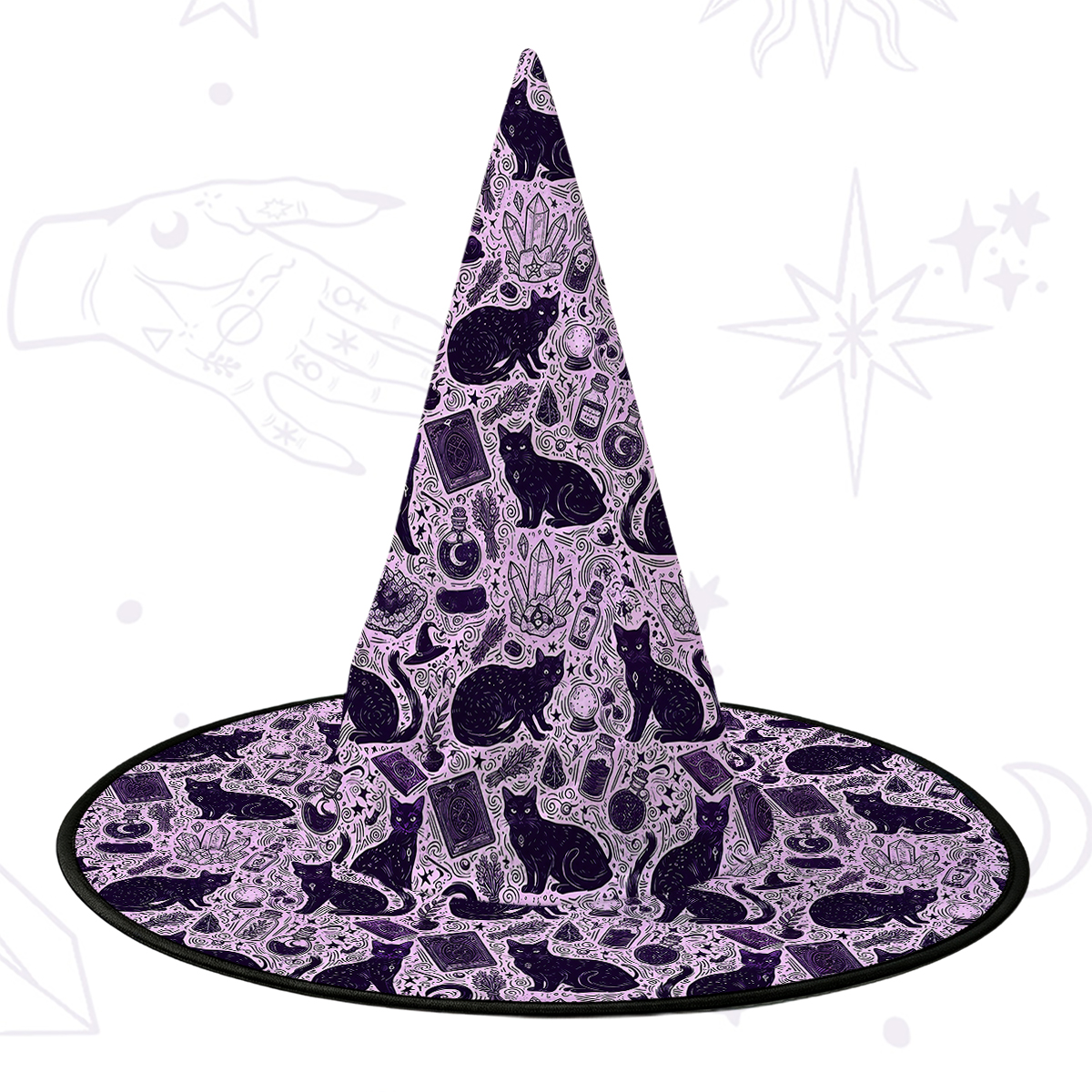Purplehecate Midnight Black Cat Witch Potion Witch Hat