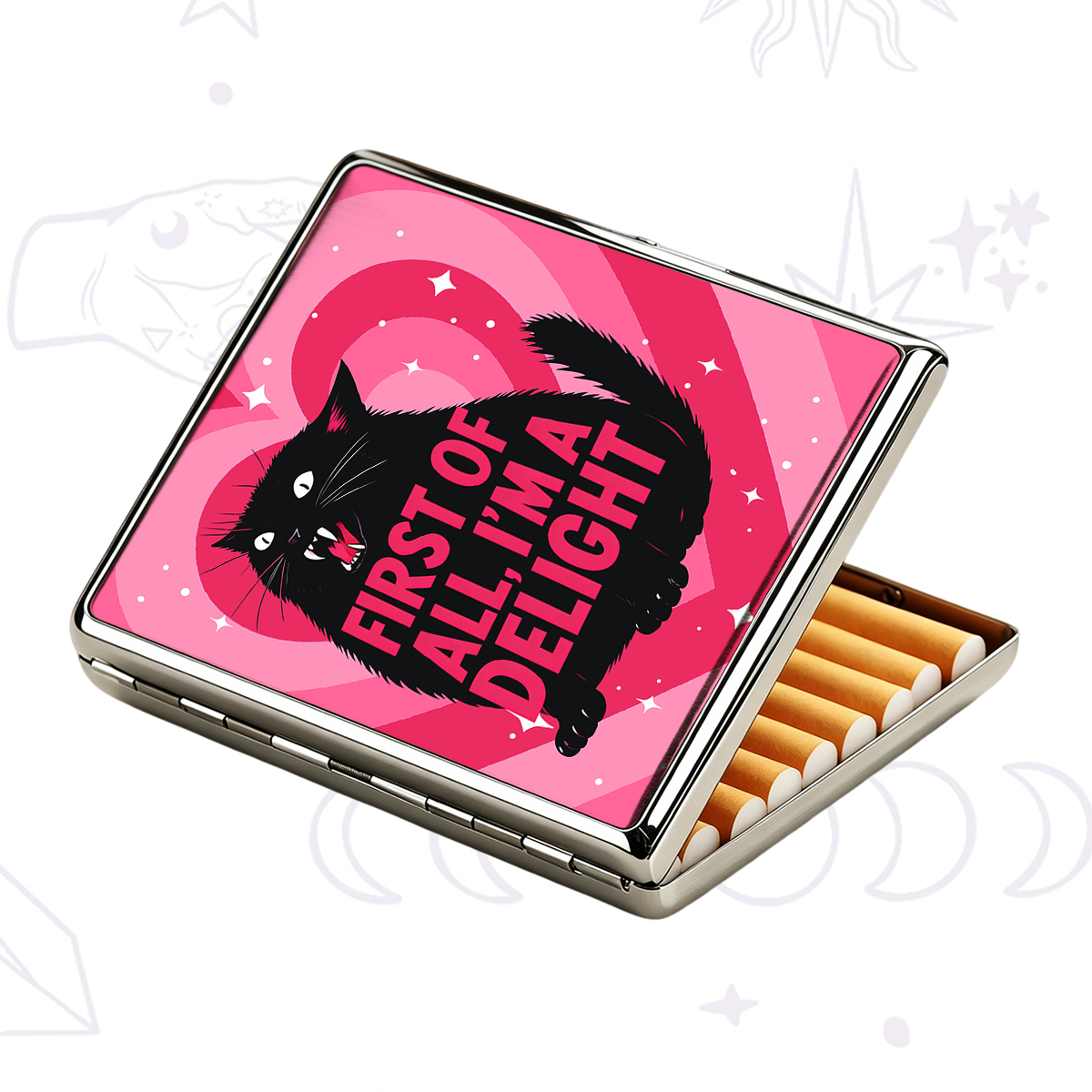 Purplehecate First Of All I'm A Delight Cat Cigarette Case