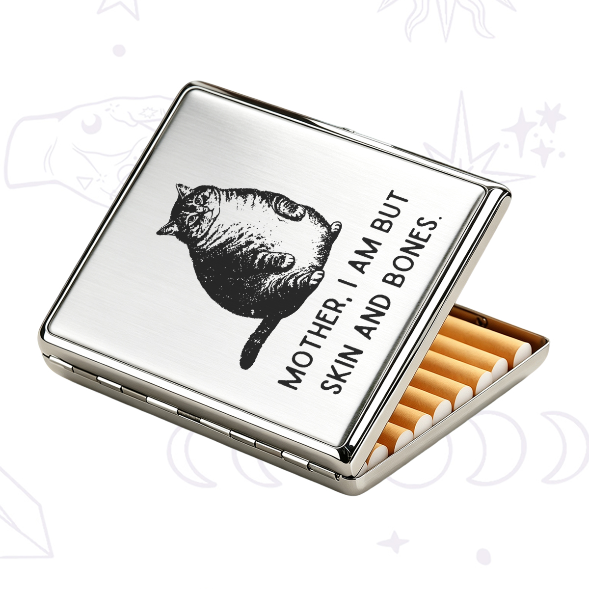 Purplehecate Cat Mother I Am But Skin And Bones Cigarette Case