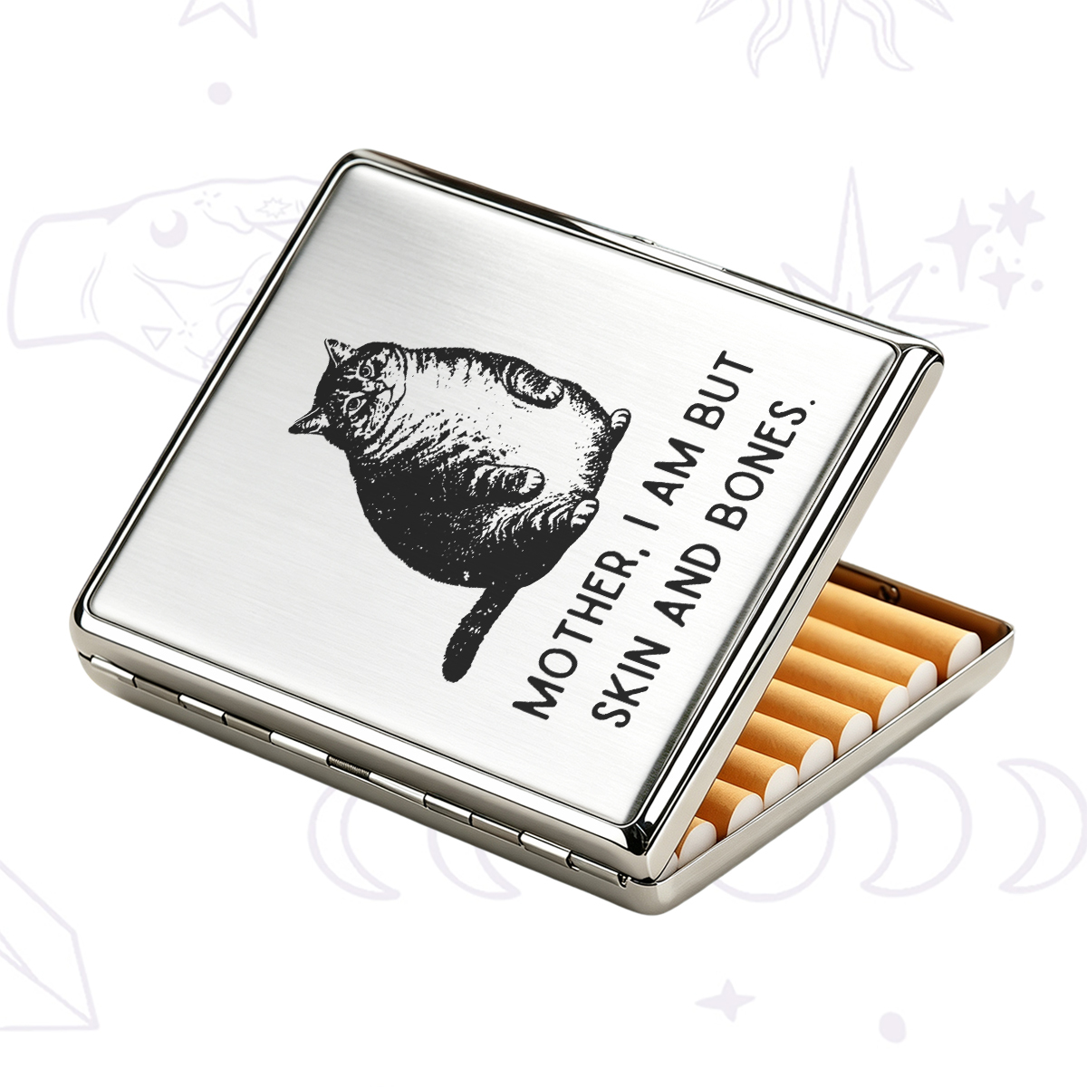 Purplehecate Cat Mother I Am But Skin And Bones Cigarette Case