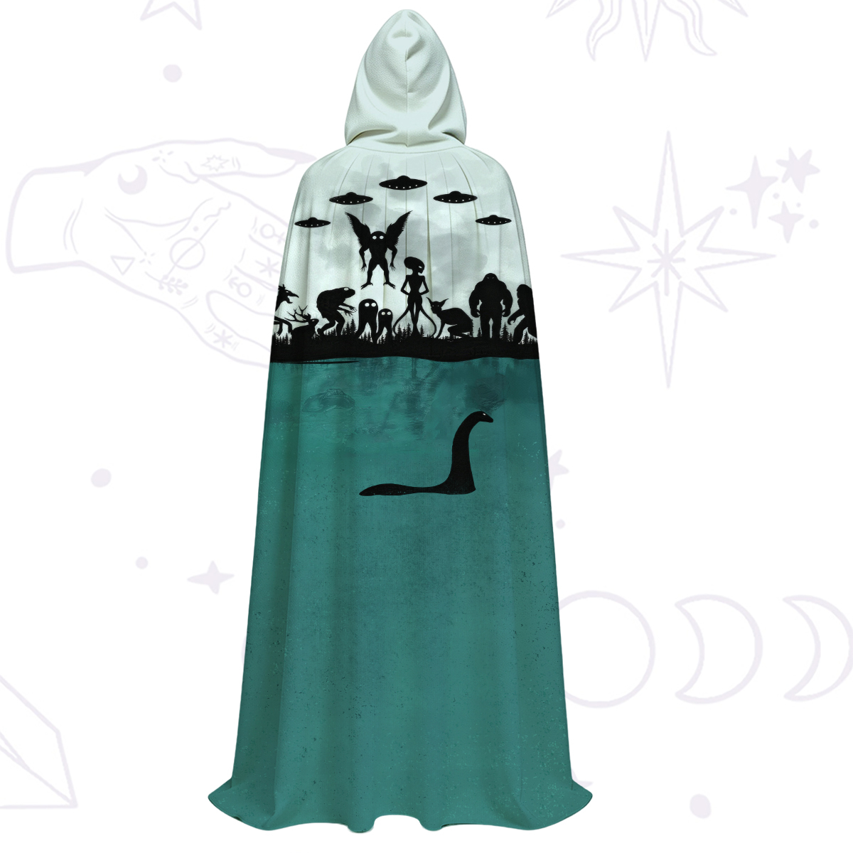 Purplehecate Alien Lake Monster Encounter Hooded Cloak
