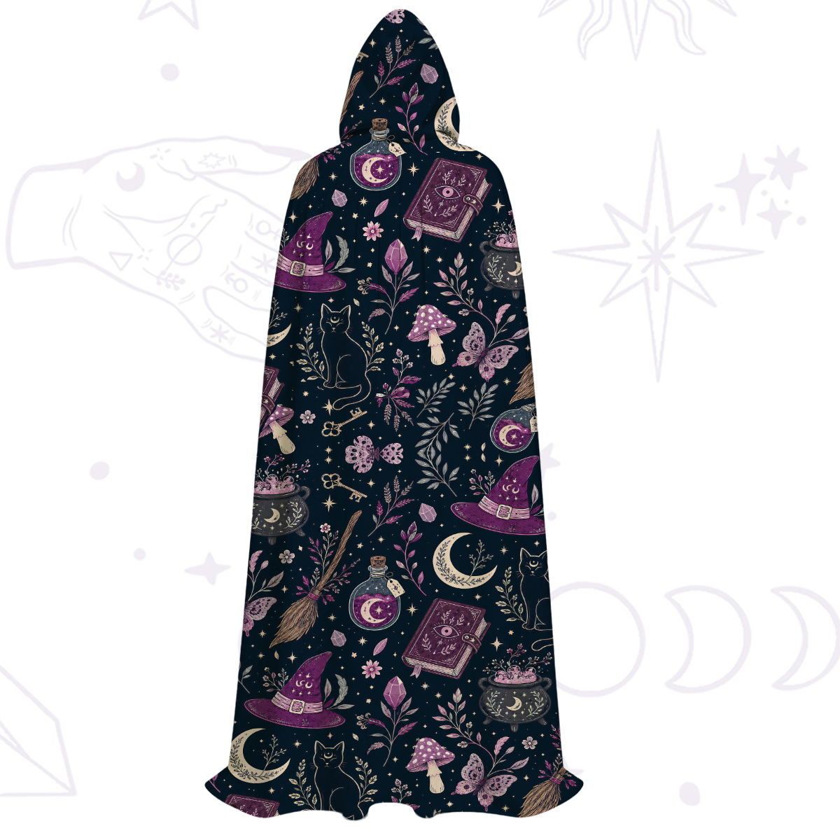 Purplehecate Witchcraft Spellbook Hooded Cloak