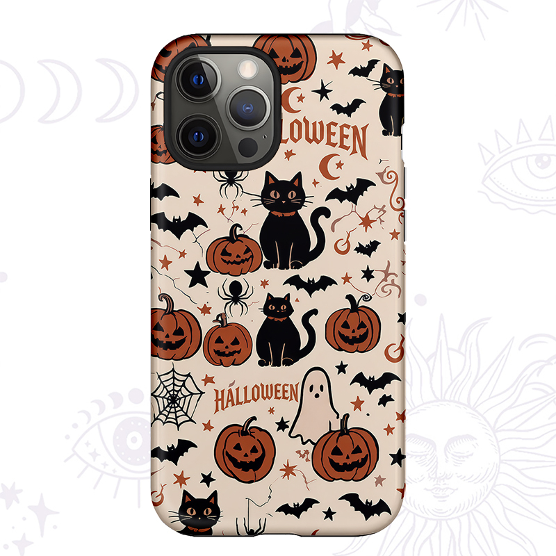 Purplehecate Halloween Ghost Black Cat Phone Case