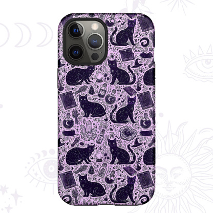 Purplehecate Midnight Black Cat Witch Potion Phone Case