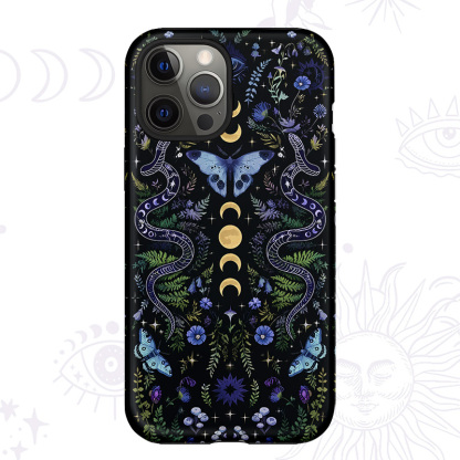 Purplehecate Moon Moth Witchery Phone Case