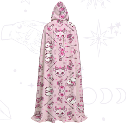 Purplehecate Pastel Occult Goat Hooded Cloak