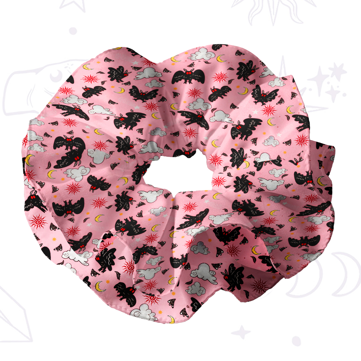 Purplehecate Cryptid Mothman Double Layer Scrunchie