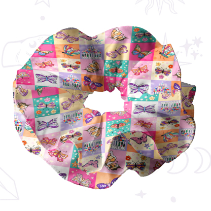 Purplehecate Dreamy Butterfly Garden Double Layer Scrunchie