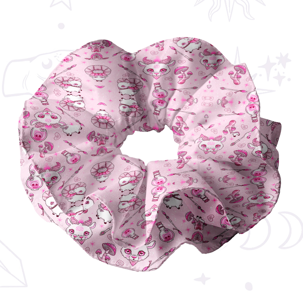 Purplehecate Pastel Occult Goat Double Layer Scrunchie