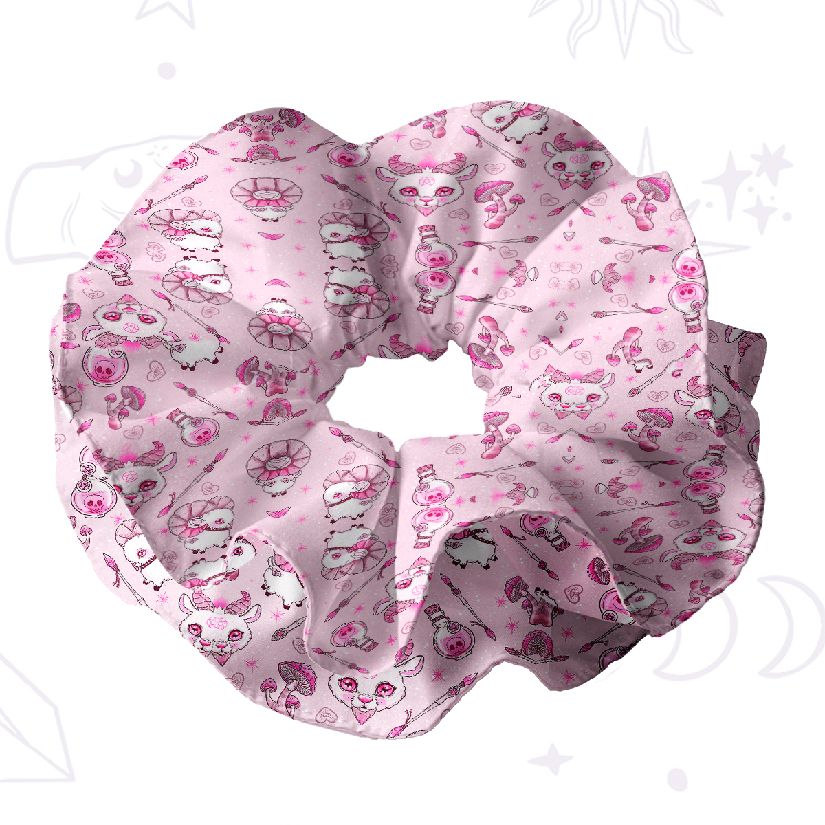 Purplehecate Pastel Occult Goat Double Layer Scrunchie