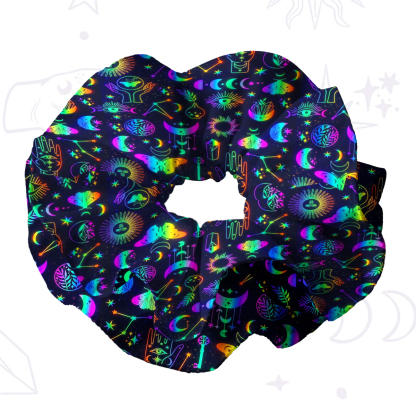 Purplehecate Blacklight Butterfly Double Layer Scrunchie