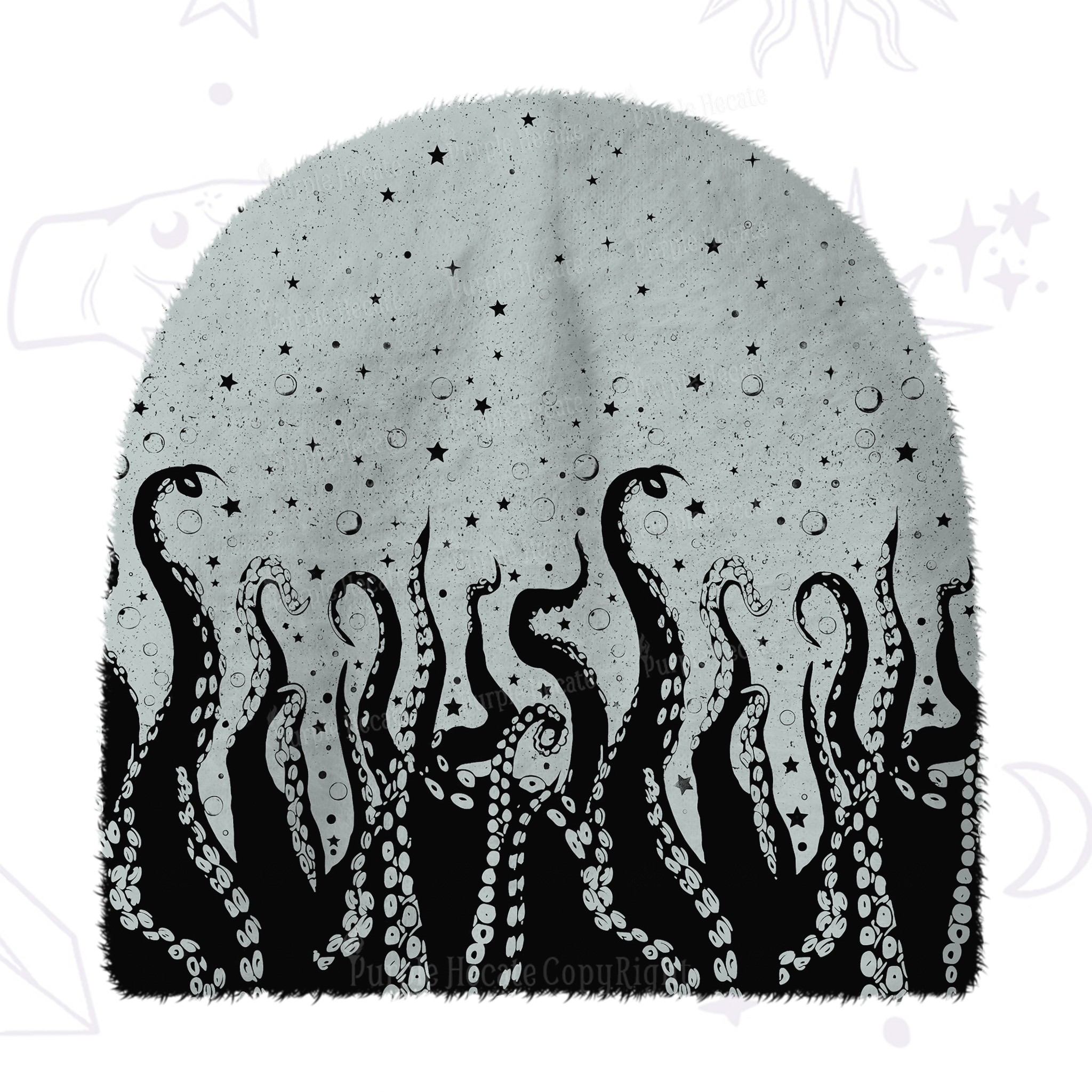 Purplehecate Tentacles of the Deep Fuzzy Knit Beanie