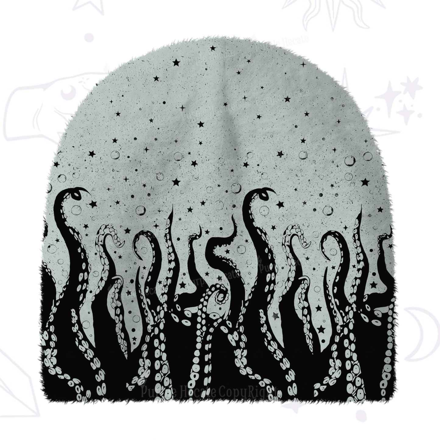 Purplehecate Tentacles of the Deep Fuzzy Knit Beanie