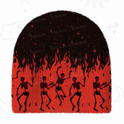 Purplehecate Infernal Revelry Fuzzy Knit Beanie