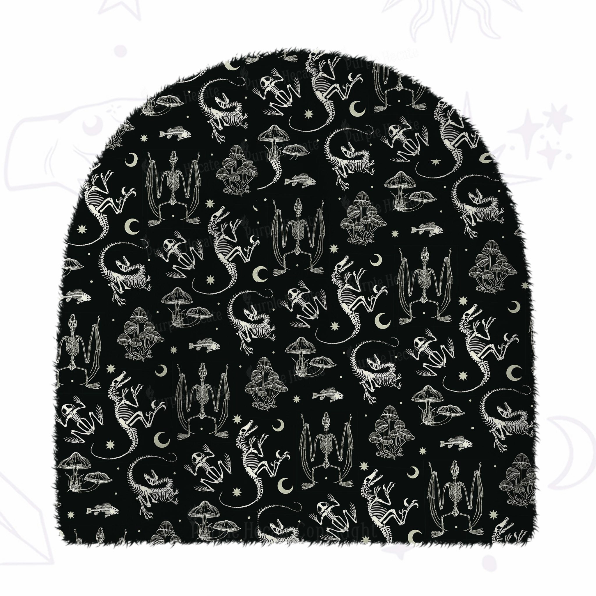 Purplehecate Prehistoric Fantasy Fuzzy Knit Beanie