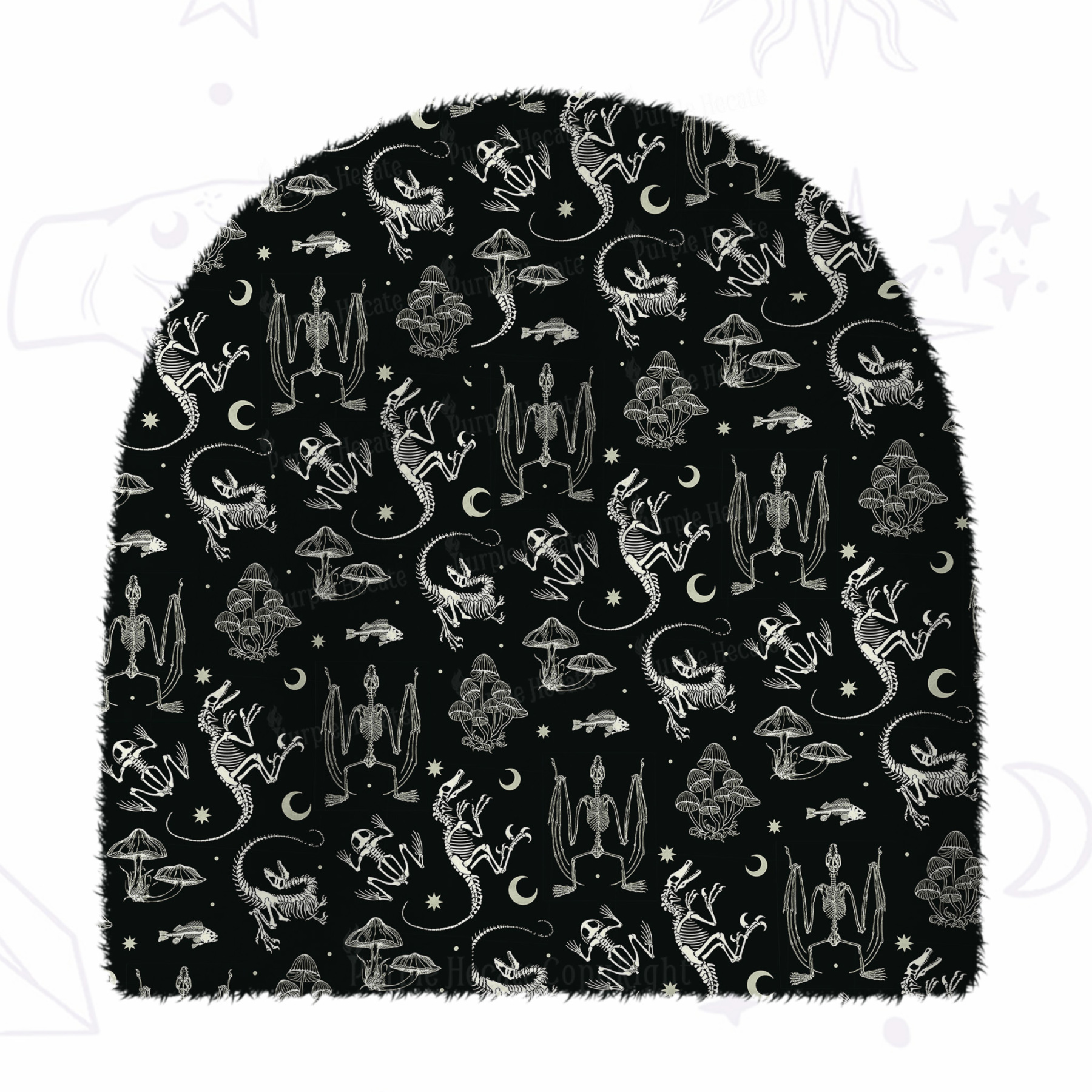 Purplehecate Prehistoric Fantasy Fuzzy Knit Beanie