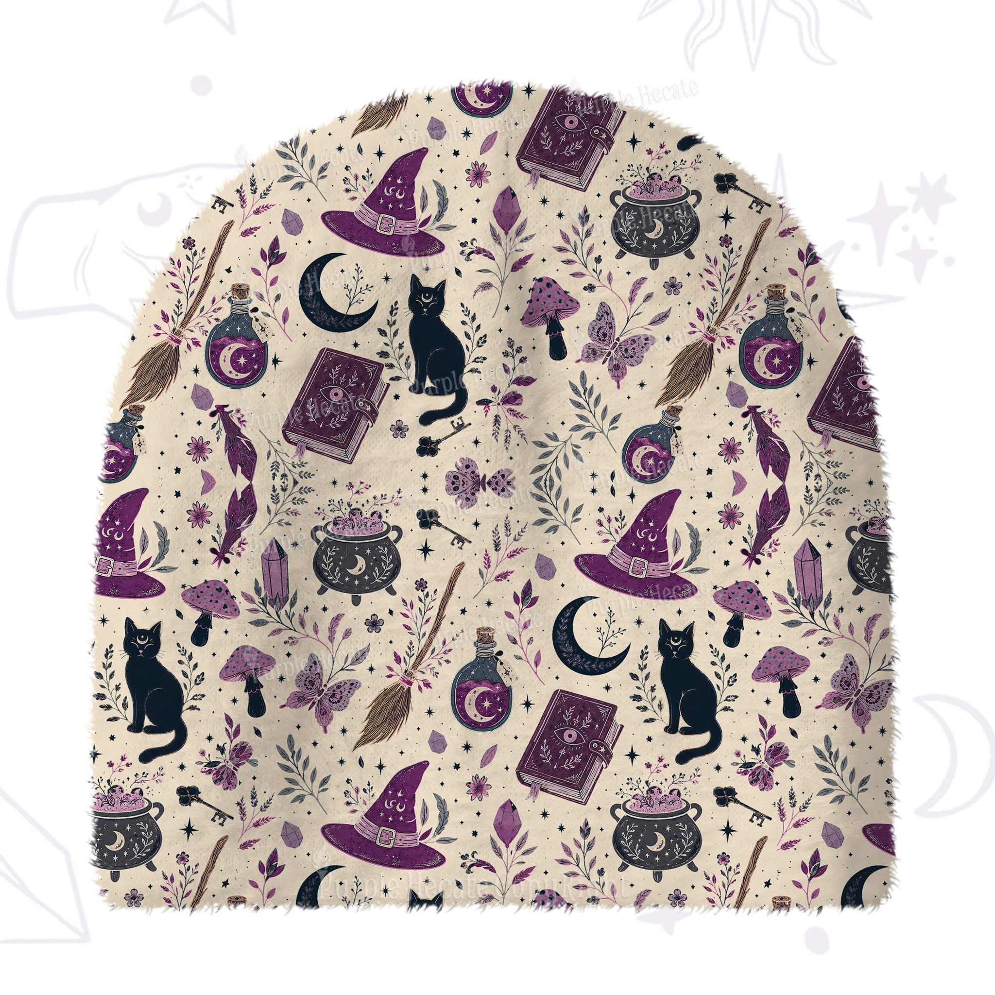 [Copy]Purplehecate Cryptid Mothman Fuzzy Knit Beanie