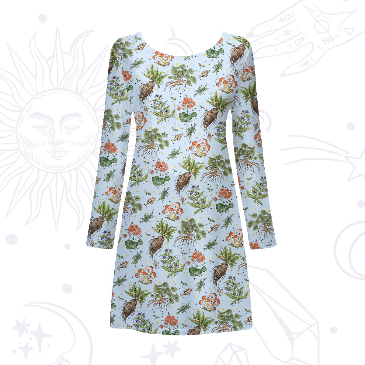 Purplehecate Magical Herbcraft Beachwear Cover-Up Dress