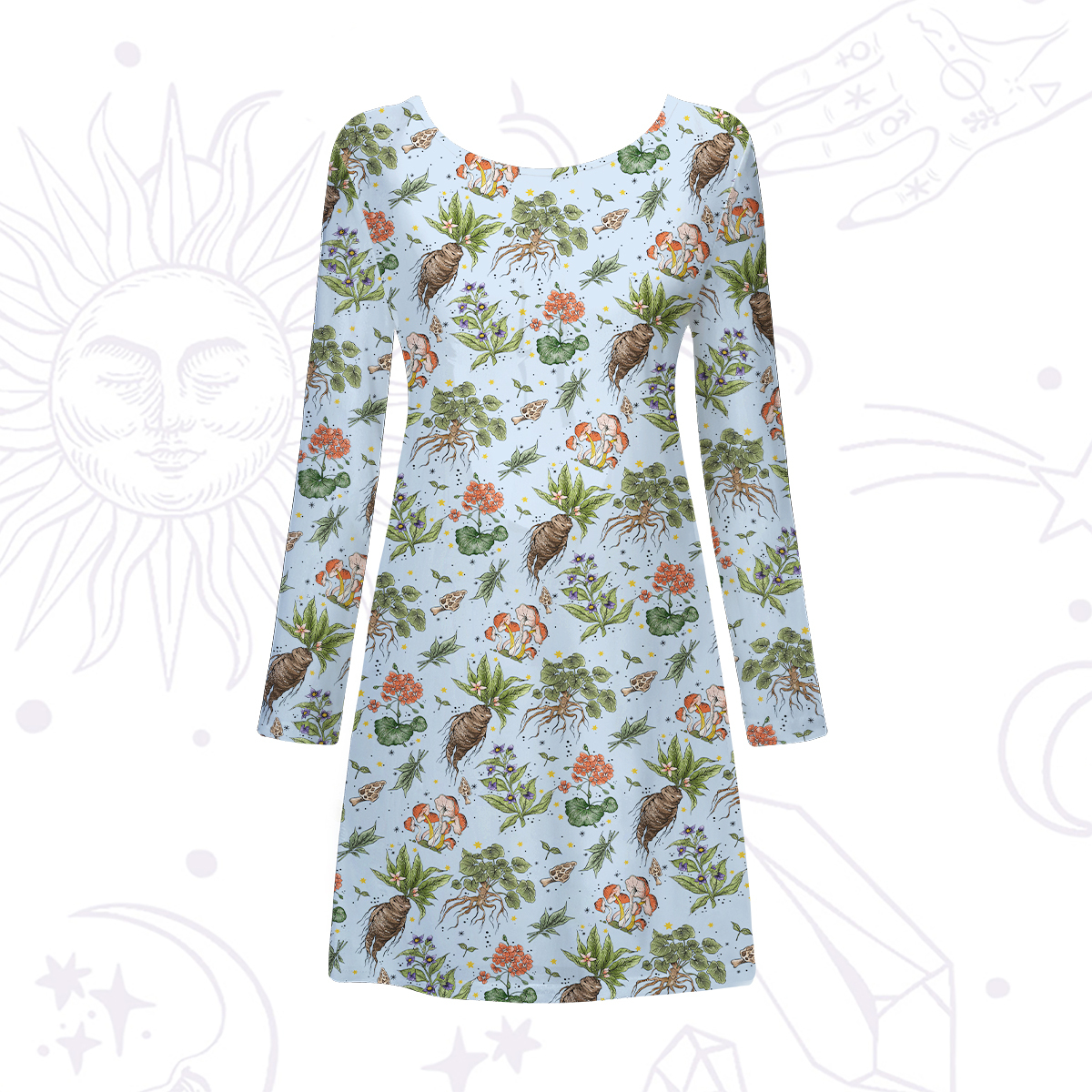 Purplehecate Magical Herbcraft Beachwear Cover-Up Dress