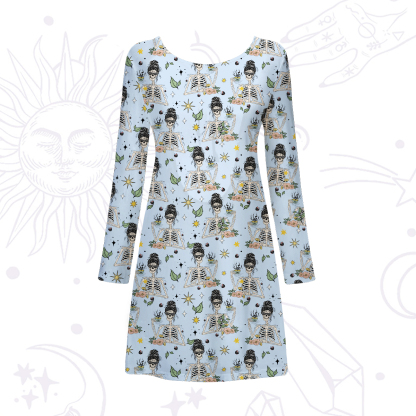 Purplehecate Everything Is Fine Beachwear Cover-Up Dress