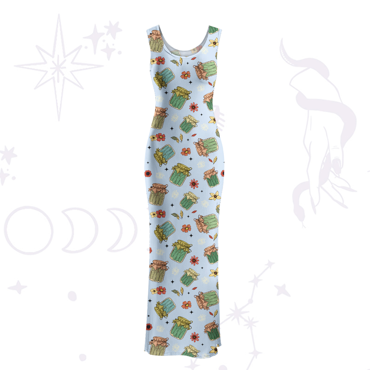 Purplehecate The Pickles Maxi Tank Beachwear Dress