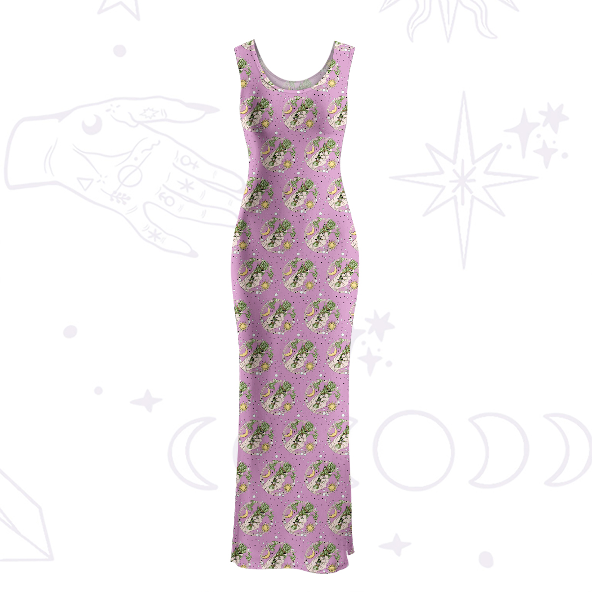 Purplehecate Go Sage Yourself Maxi Tank Beachwear Dress