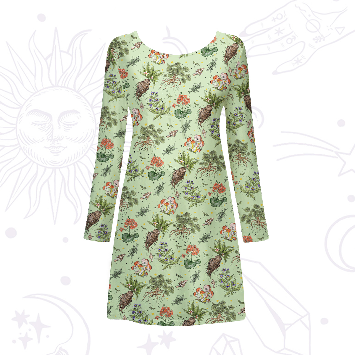 Purplehecate Magical Herbcraft Beachwear Cover-Up Dress