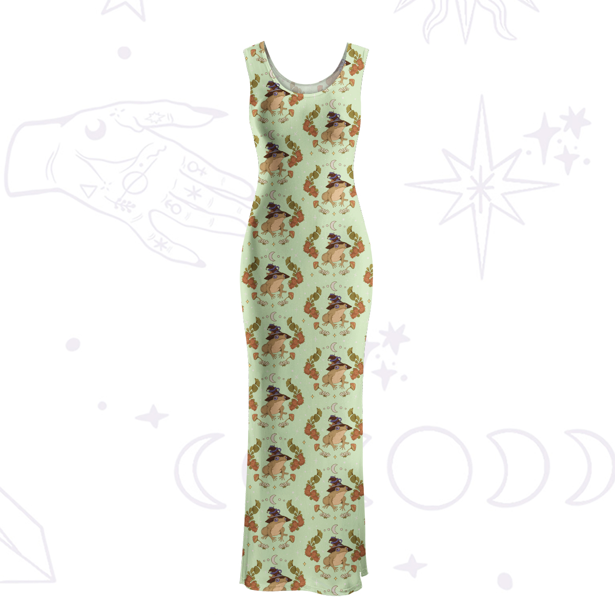 Purplehecate The Frog Maxi Tank Beachwear Dress