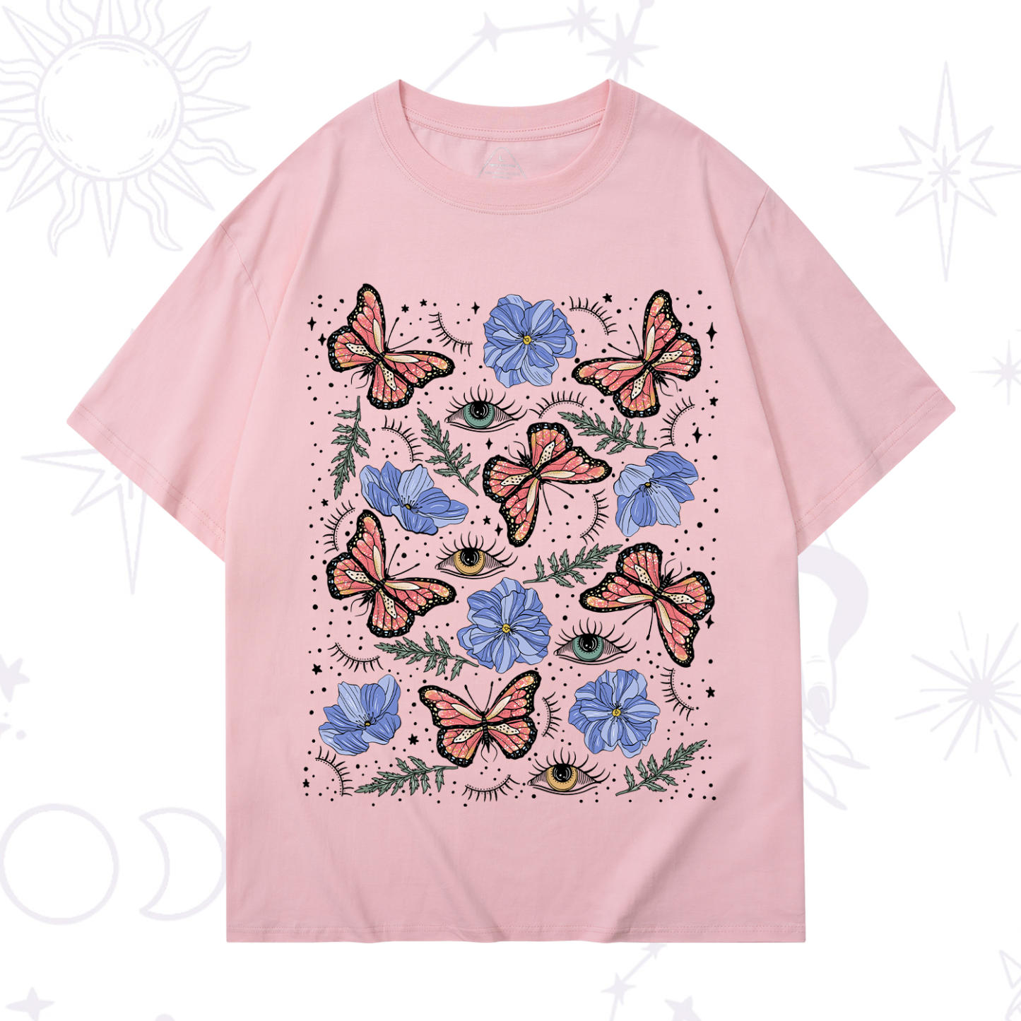 Purplehecate Butterfly Floral T-Shirt