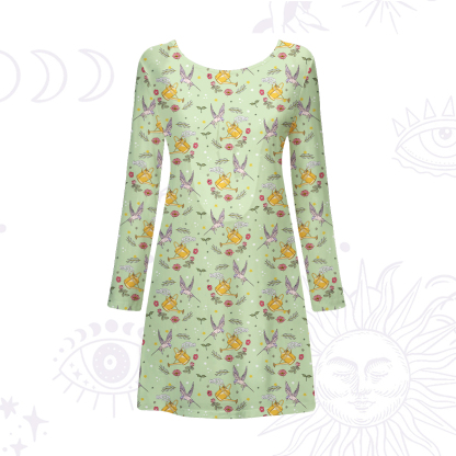 Purplehecate Magical Garden Beachwear Cover-Up Dress