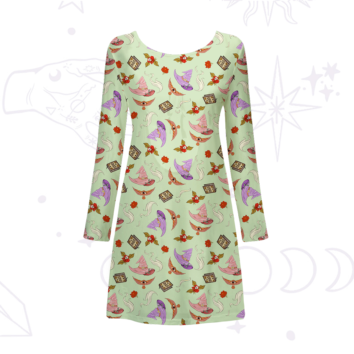 Purplehecate Fantasy Wizard Hat Beachwear Cover-Up Dress