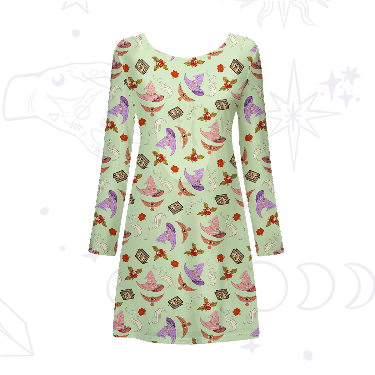 Purplehecate Fantasy Wizard Hat Beachwear Cover-Up Dress