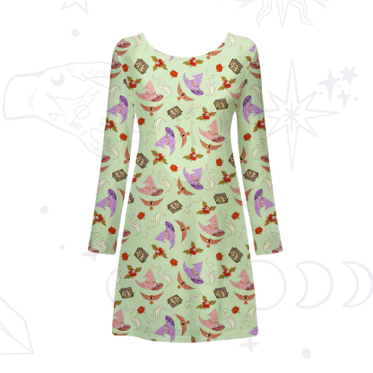 Purplehecate Fantasy Wizard Hat Beachwear Cover-Up Dress