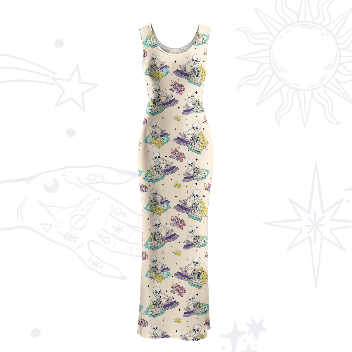 Purplehecate Book Lover Maxi Tank Beachwear Dress