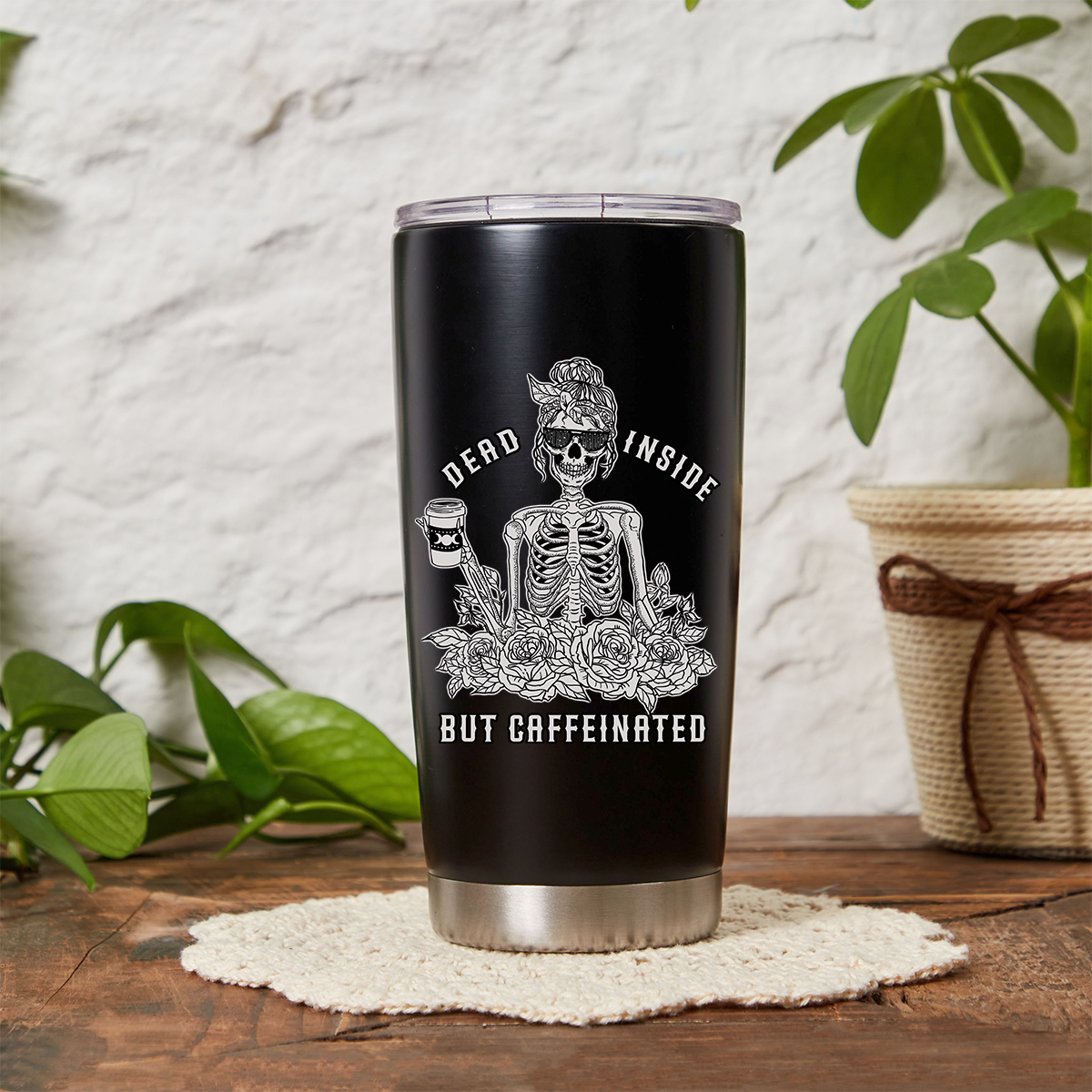 Magic Purplehecate Dead Inside But Caffeinated Tumbler