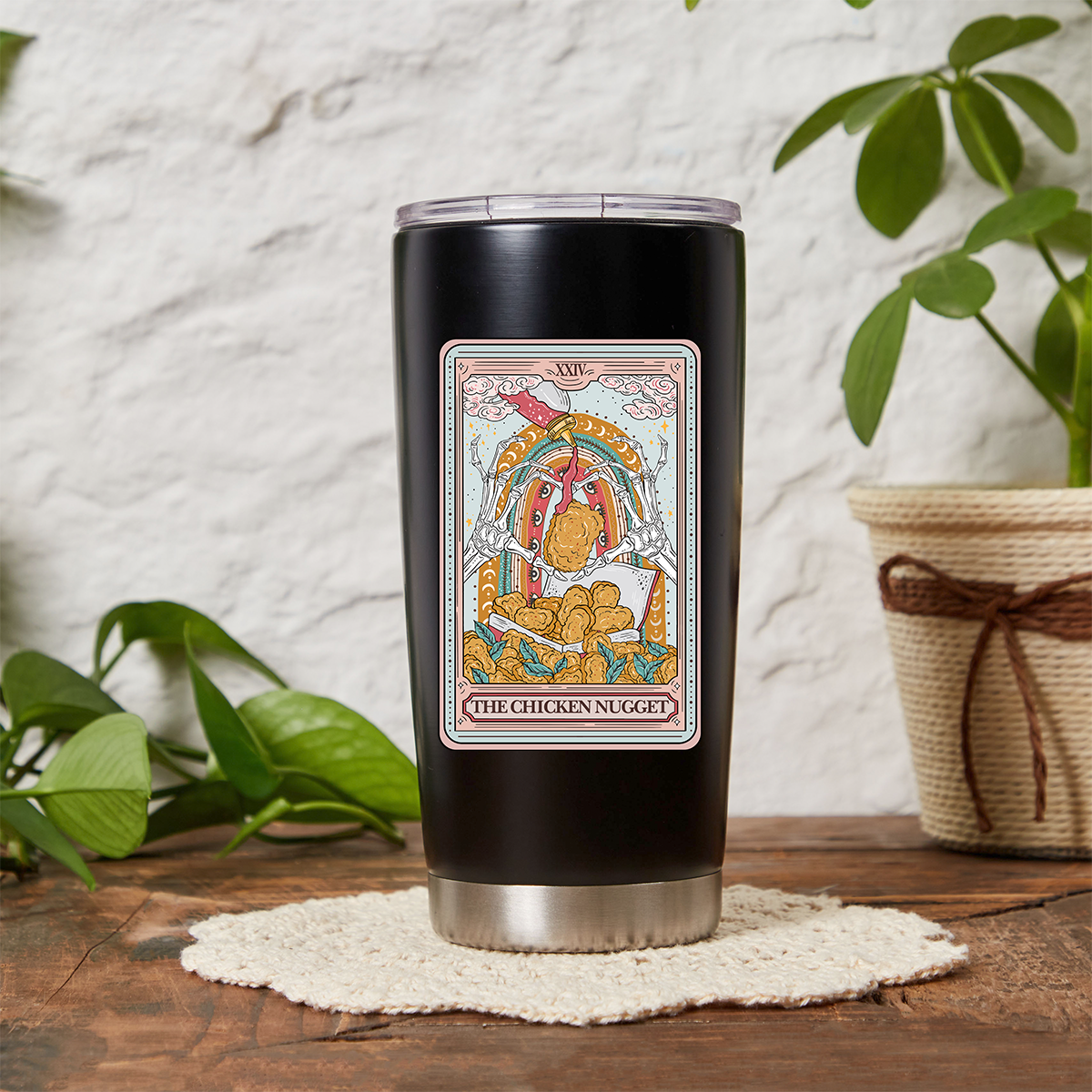 Magic Purplehecate The Chicken Nugget Food Tarot Tumbler