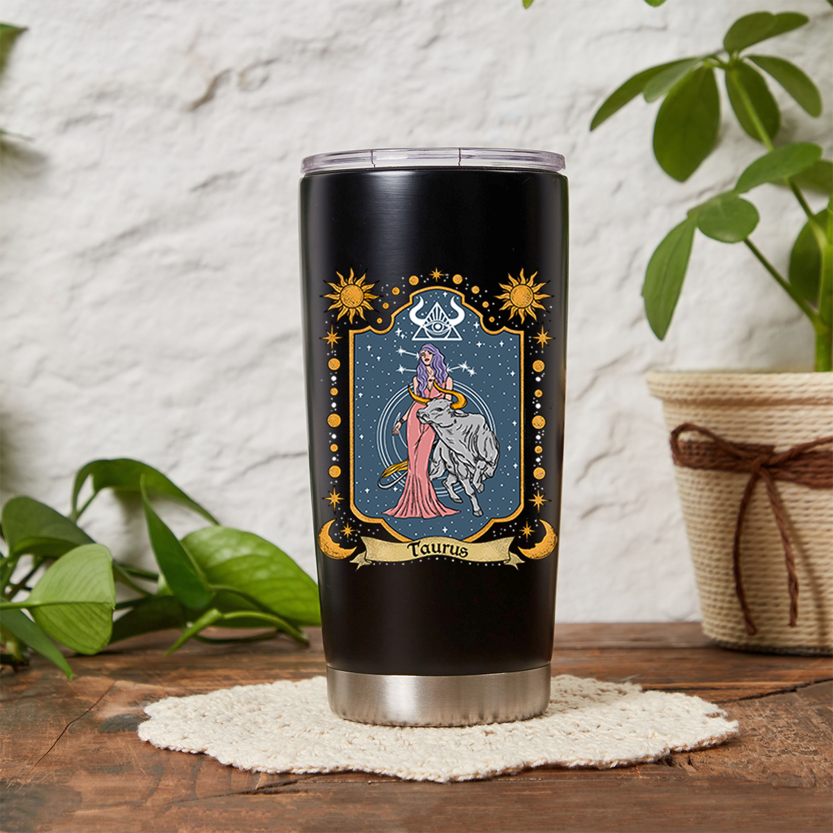 Purplehecate Taurus Zodiac Tumbler