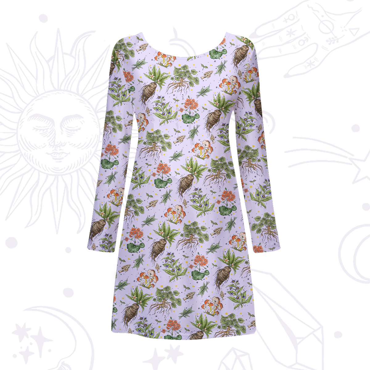 Purplehecate Magical Herbcraft Beachwear Cover-Up Dress