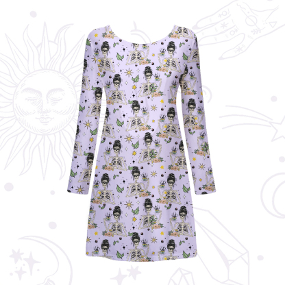 Purplehecate Everything Is Fine Beachwear Cover-Up Dress