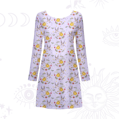 Purplehecate Magical Garden Beachwear Cover-Up Dress