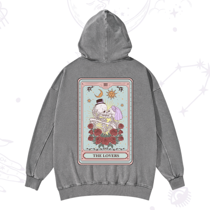 Purplehecate The Lovers Tarot Washed Hoodie