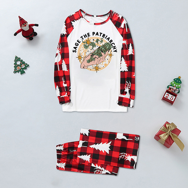 Purplehecate Sage The Patriarchy Elk Christmas Pajamas