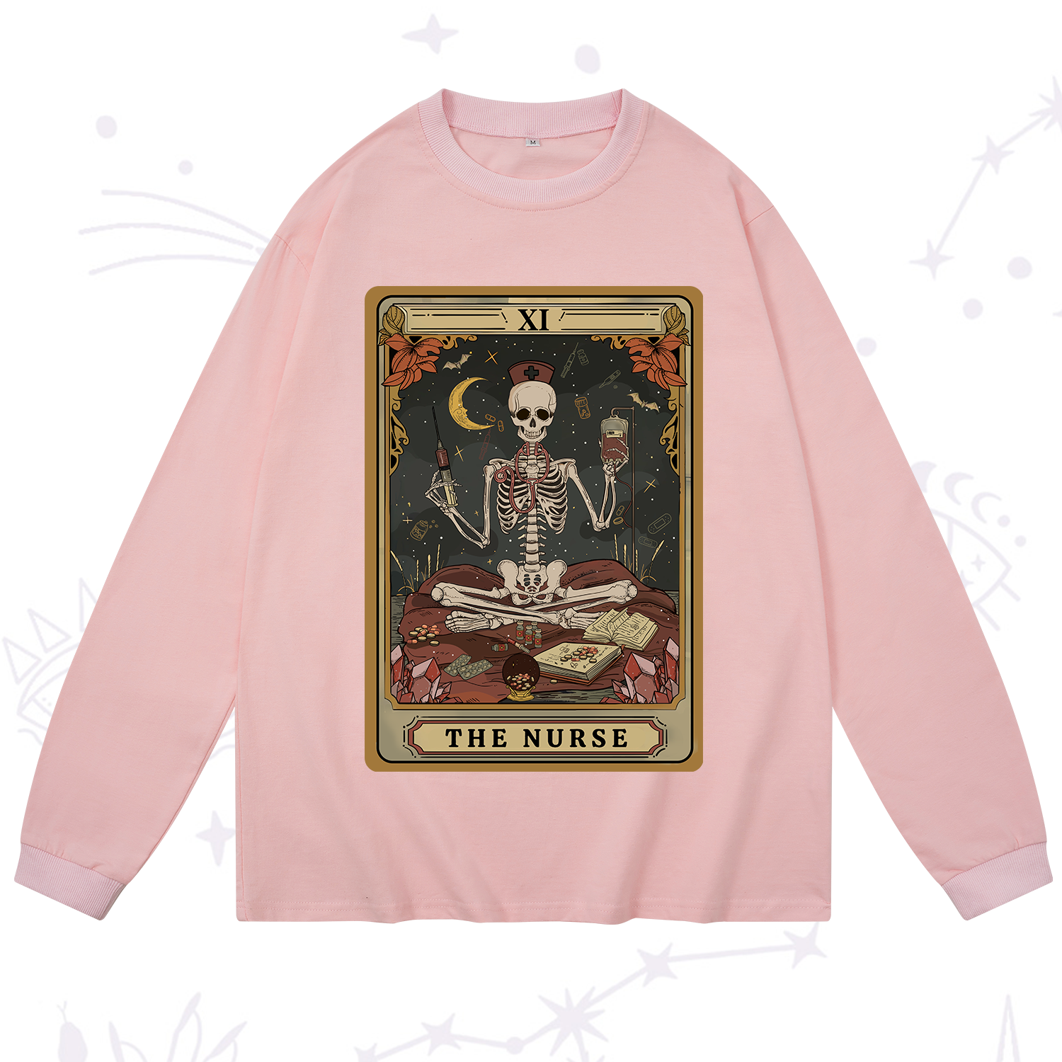Purplehecate The Nurse Tarot Long Sleeve T-Shirt