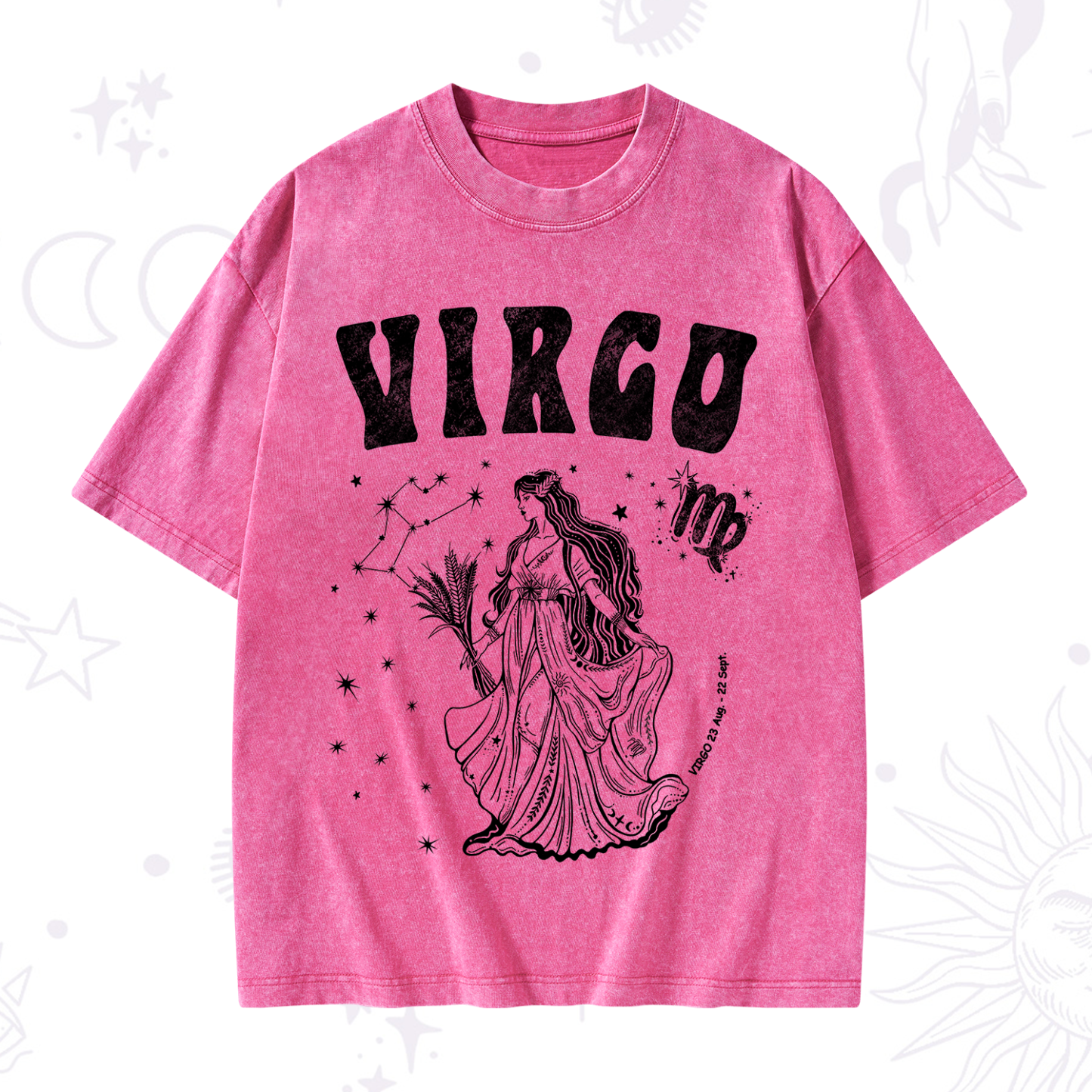Purplehecate Virgo Starshine Zodiac Washed T-Shirt