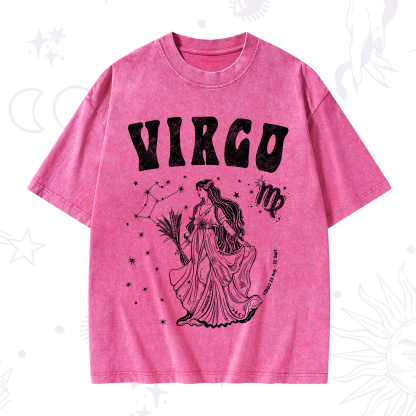 Purplehecate Virgo Starshine Zodiac Washed T-Shirt