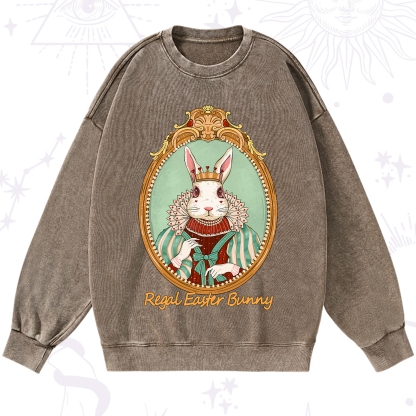 Purplehecate Regal Easter Bunny Washed Sweatshirt