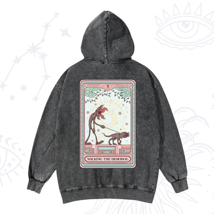 Purplehecate The Walker of Shadows Tarot Washed Hoodie