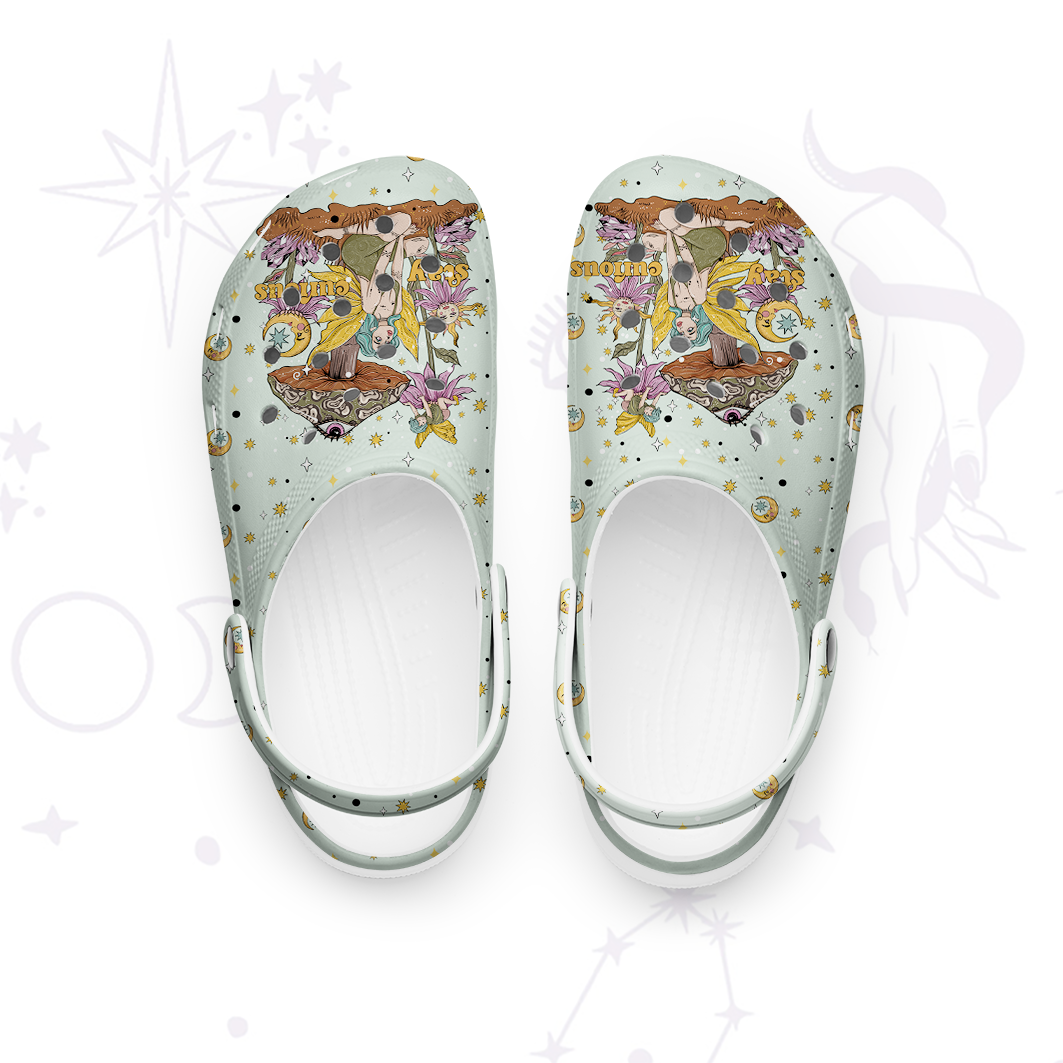 Purplehecate Stay Curious Rubber Clogs