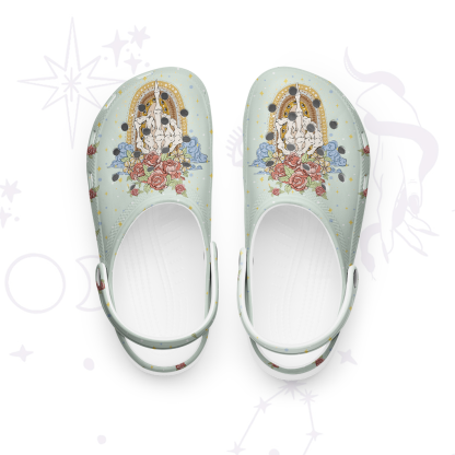 Purplehecate The Zero Of Fucks Tarot Rubber Clogs