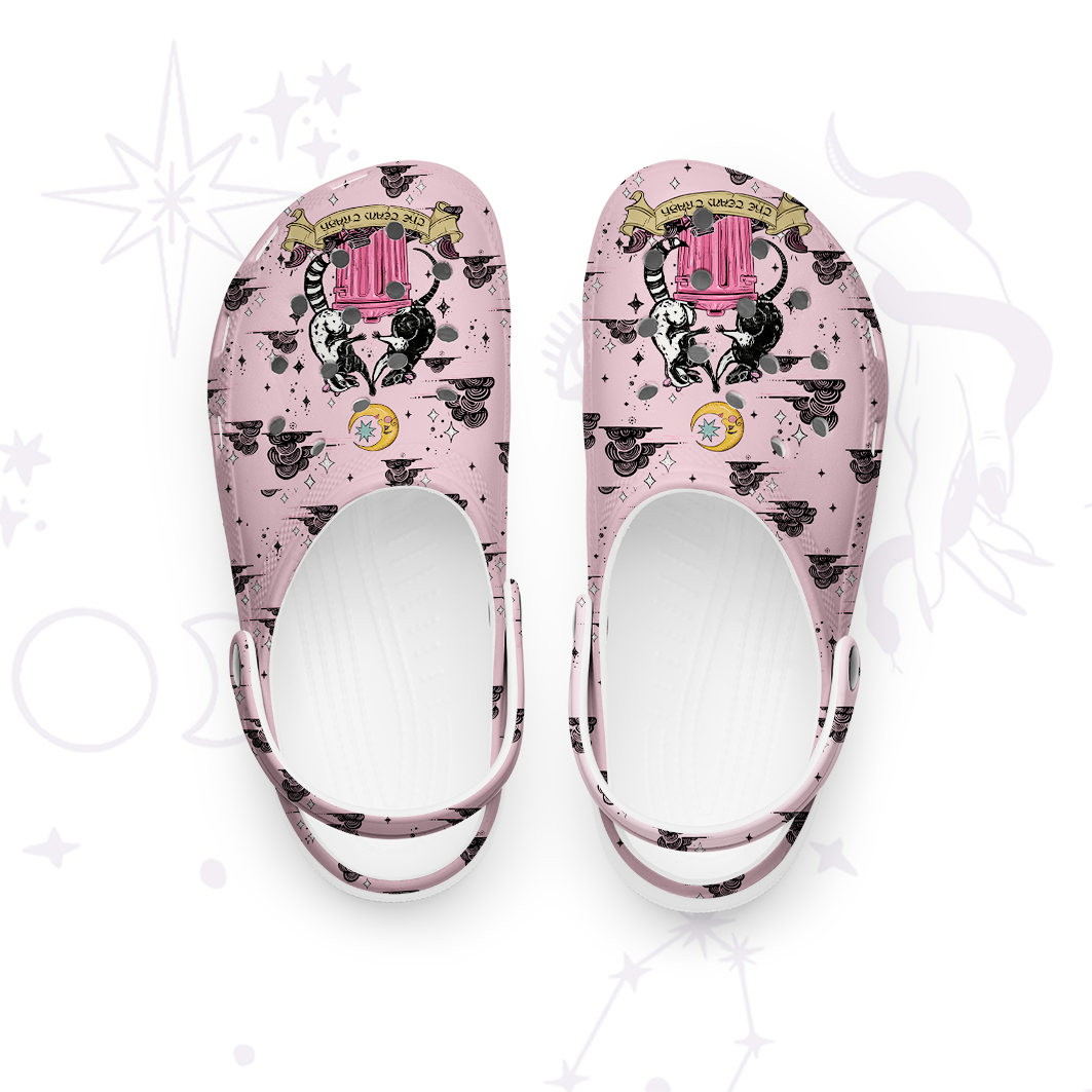 Purplehecate The Team Trash Opossum Tarot Rubber Clogs